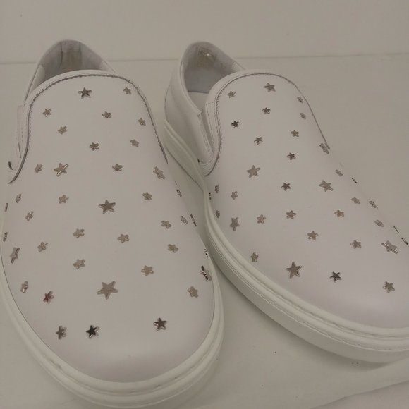 Jimmy Choo Grove Men's White Star-Studded Slip-On Sneakers - EU45/US12 - Picture 8 of 10